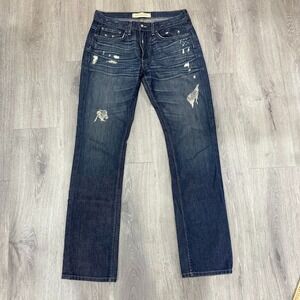 Dégaine Jeans Women's Size 27 Distressed Dark Wash Straight Leg